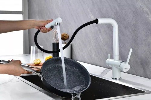 Смеситель SERPENTINE с подключением к фильтру для воды Белый матовый WH