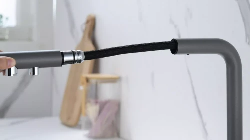 Смеситель SERPENTINE с подключением к фильтру для воды Серый металлик