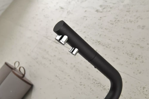 Смеситель SERPENTINE с подключением к фильтру для воды черный