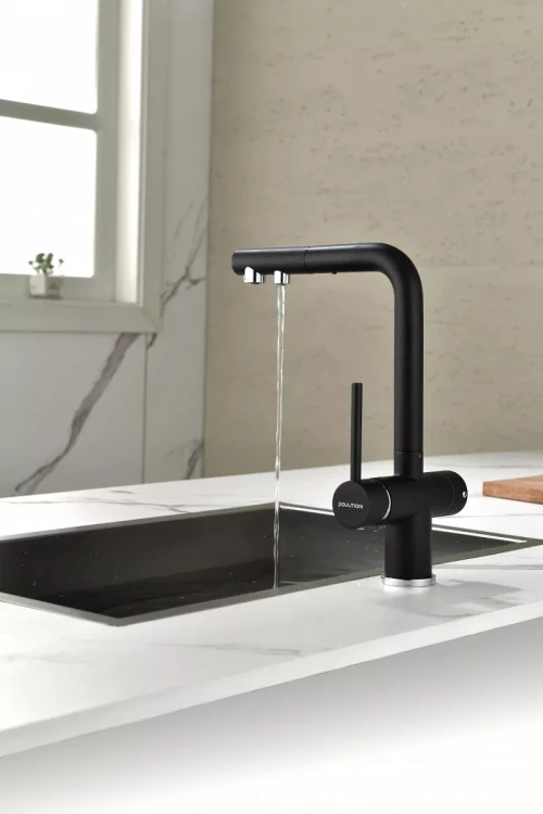 Смеситель SERPENTINE с подключением к фильтру для воды черный