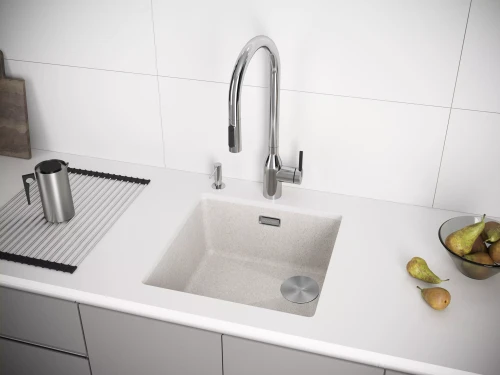 Кухонная мойка LUMI 45 UNI-SKEW из искусственного гранита бежевый