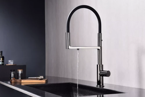 Смеситель Paulmark Tornado с подключением к фильтру для воды Глянцевый чёрный Gb