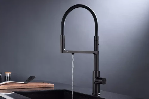 Смеситель Paulmark Tornado с подключением к фильтру для воды Антрацит