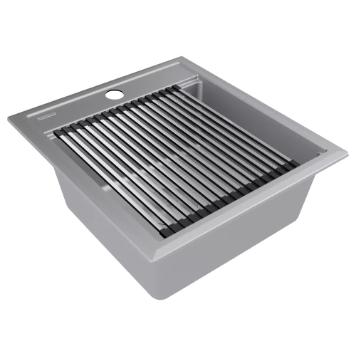 Кухонная мойка STEPIA 45 из искусственного гранита Серый металлик