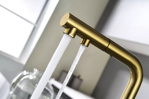 Смеситель SERPENTINE с подключением к фильтру для воды Брашированное золото BG