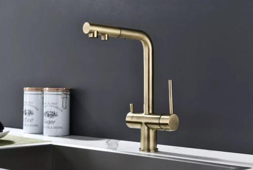 Смеситель SERPENTINE с подключением к фильтру для воды Бронза BR