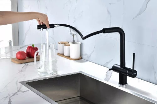 Смеситель SERPENTINE с подключением к фильтру для воды Антрацит