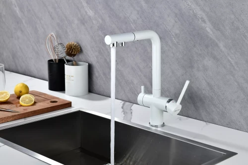 Смеситель SERPENTINE с подключением к фильтру для воды Белый матовый WH