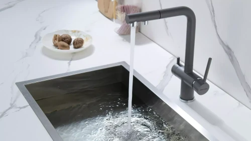 Смеситель SERPENTINE с подключением к фильтру для воды Серый металлик