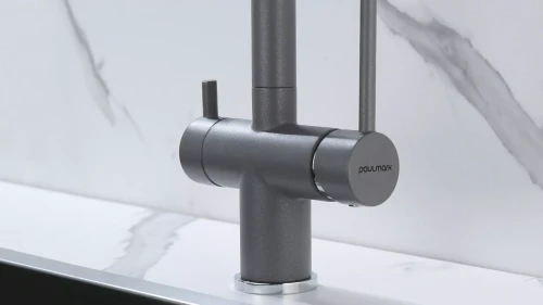 Смеситель SERPENTINE с подключением к фильтру для воды Серый металлик