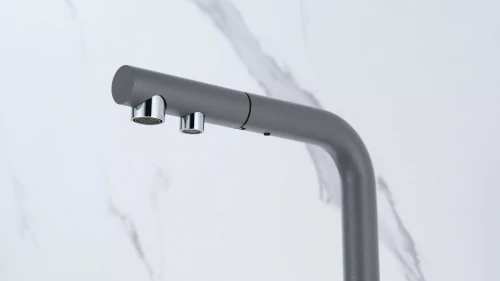 Смеситель SERPENTINE с подключением к фильтру для воды Серый металлик