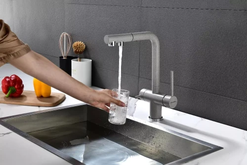 Смеситель SERPENTINE с подключением к фильтру для воды Серый GR