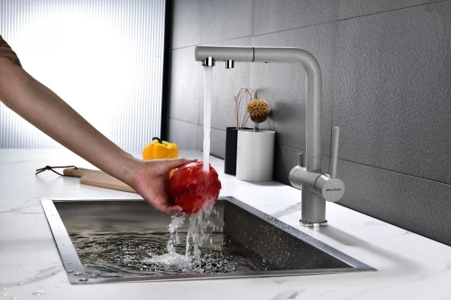 Смеситель SERPENTINE с подключением к фильтру для воды Серый GR