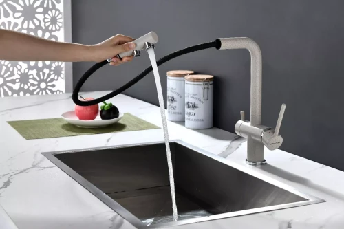 Смеситель SERPENTINE с подключением к фильтру для воды бежевый