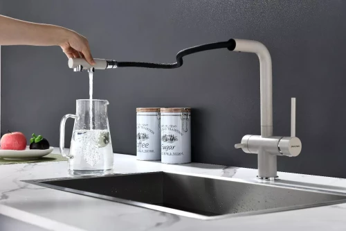 Смеситель SERPENTINE с подключением к фильтру для воды бежевый