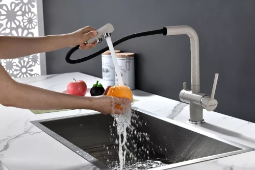 Смеситель SERPENTINE с подключением к фильтру для воды бежевый