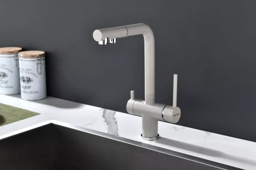 Смеситель SERPENTINE с подключением к фильтру для воды бежевый