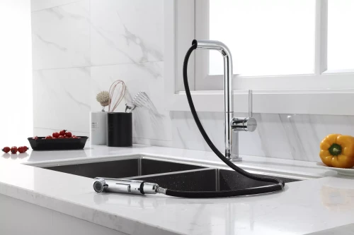 Смеситель Paulmark Neo латунный с поворотным изливом Хром CR