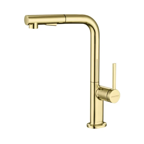 Смеситель Paulmark Neo латунный с поворотным изливом Золото G