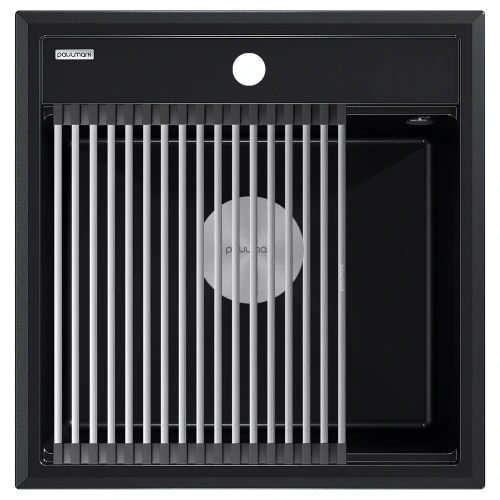 Кухонная мойка STEPIA 50 врезная из искусственного гранита черный