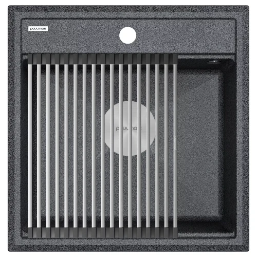 Кухонная мойка STEPIA 50 врезная из искусственного гранита Графит DG