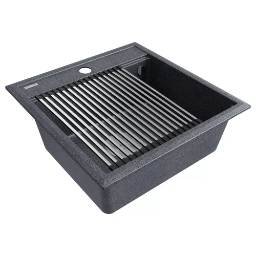 Кухонная мойка STEPIA 50 врезная из искусственного гранита Графит DG