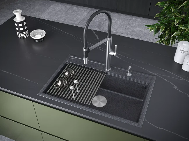 Кухонная мойка STEPIA 50 врезная из искусственного гранита