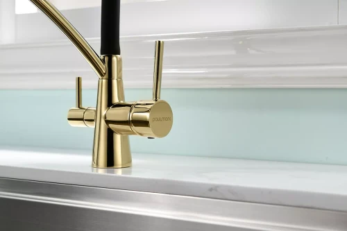 Смеситель Paulmark Siegen однорычажный с гибким шлангом Золото G