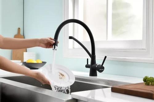 Смеситель Paulmark Siegen однорычажный с гибким шлангом Антрацит