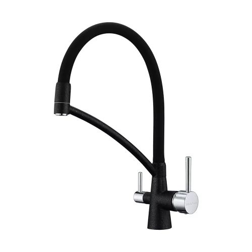 Смеситель Paulmark Siegen однорычажный с гибким шлангом Черный (308)