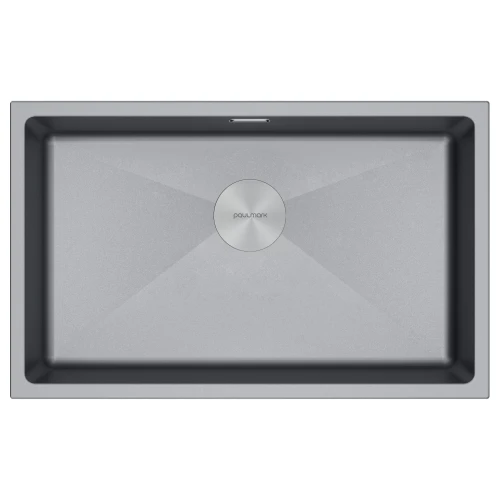 Кухонная мойка LUMI 74 UNI прямоугольная Серый металлик