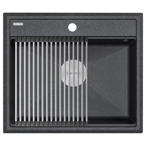 Кухонная мойка STEPIA 60 врезная из искусственного гранита Графит DG