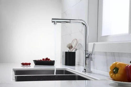 Смеситель Paulmark Neo латунный с поворотным изливом Хром CR