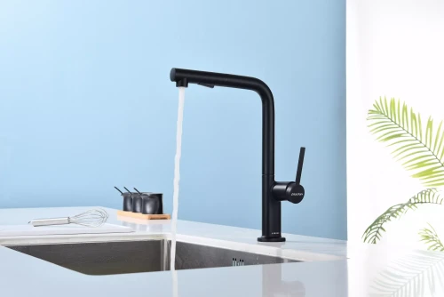 Смеситель Paulmark Neo латунный с поворотным изливом Антрацит