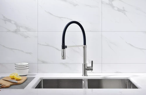 Смеситель Paulmark Halt поворотный Брашированная сталь