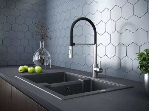 Смеситель Paulmark Halt поворотный Брашированная сталь