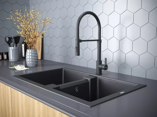 Смеситель Paulmark Halt поворотный Антрацит