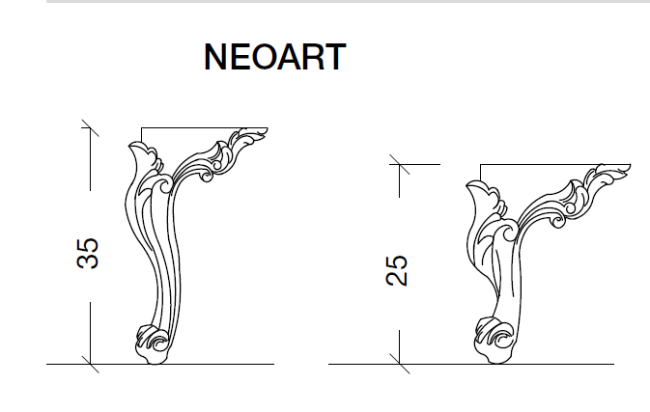 Ножки NeoArt бронза, короткие (пара)