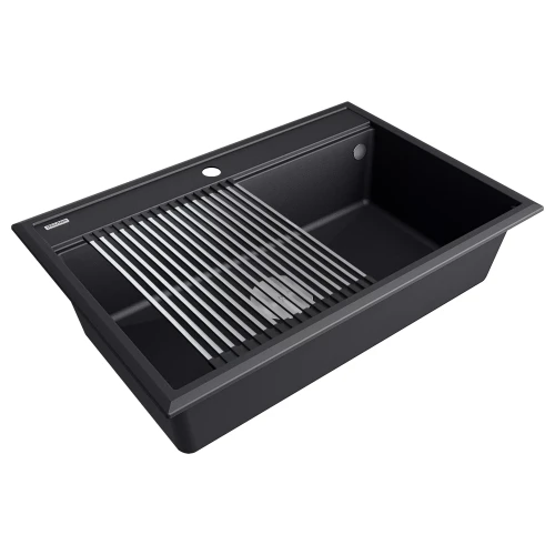 Кухонная мойка STEPIA 80 врезная из искусственного гранита Антрацит