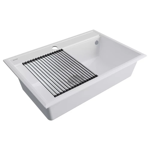 Кухонная мойка STEPIA 80 врезная из искусственного гранита Белый матовый WH