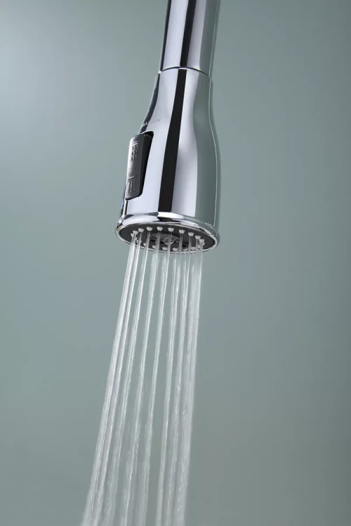 Смеситель латунный LANGE с подключением к фильтру для воды с выдвижной лейкой Хром CR