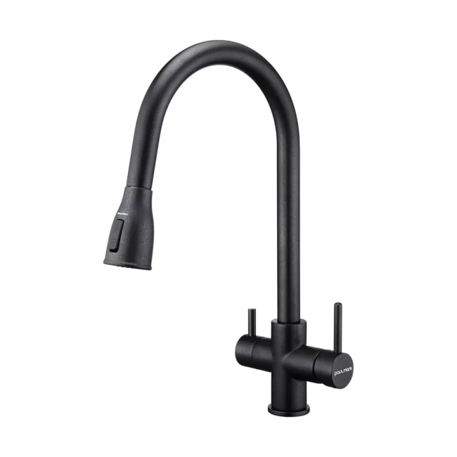 Смеситель латунный LANGE с подключением к фильтру для воды с выдвижной лейкой