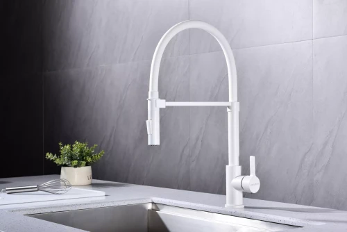 Смеситель Paulmark Halt поворотный Белый матовый WH