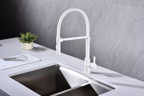 Смеситель Paulmark Halt поворотный Белый матовый WH