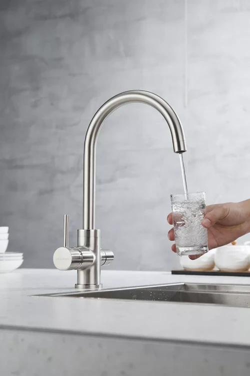 Смеситель Paulmark Essen с подключением к фильтру для воды Брашированная сталь