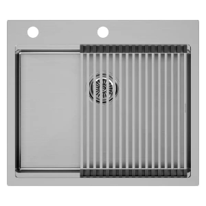 Кухонная мойка KRONER-PRO 59 из нержавеющей стали врезная