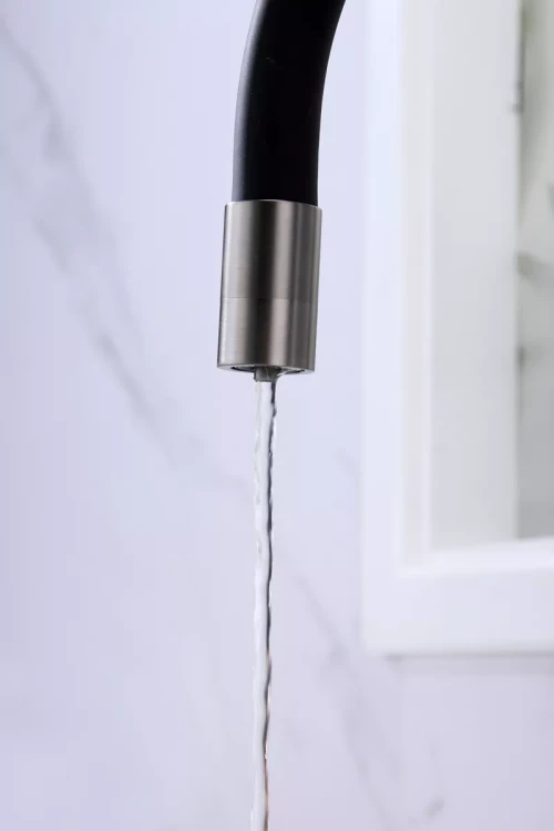 Смеситель Paulmark Salix с гибким изливом Вороненая сталь GM