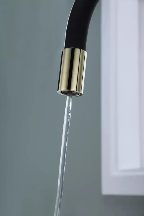 Смеситель Paulmark Salix с гибким изливом Золото G