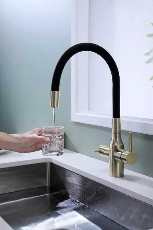 Смеситель Paulmark Salix с гибким изливом Бронза BR