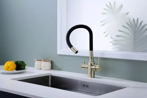 Смеситель Paulmark Salix с гибким изливом Бронза BR